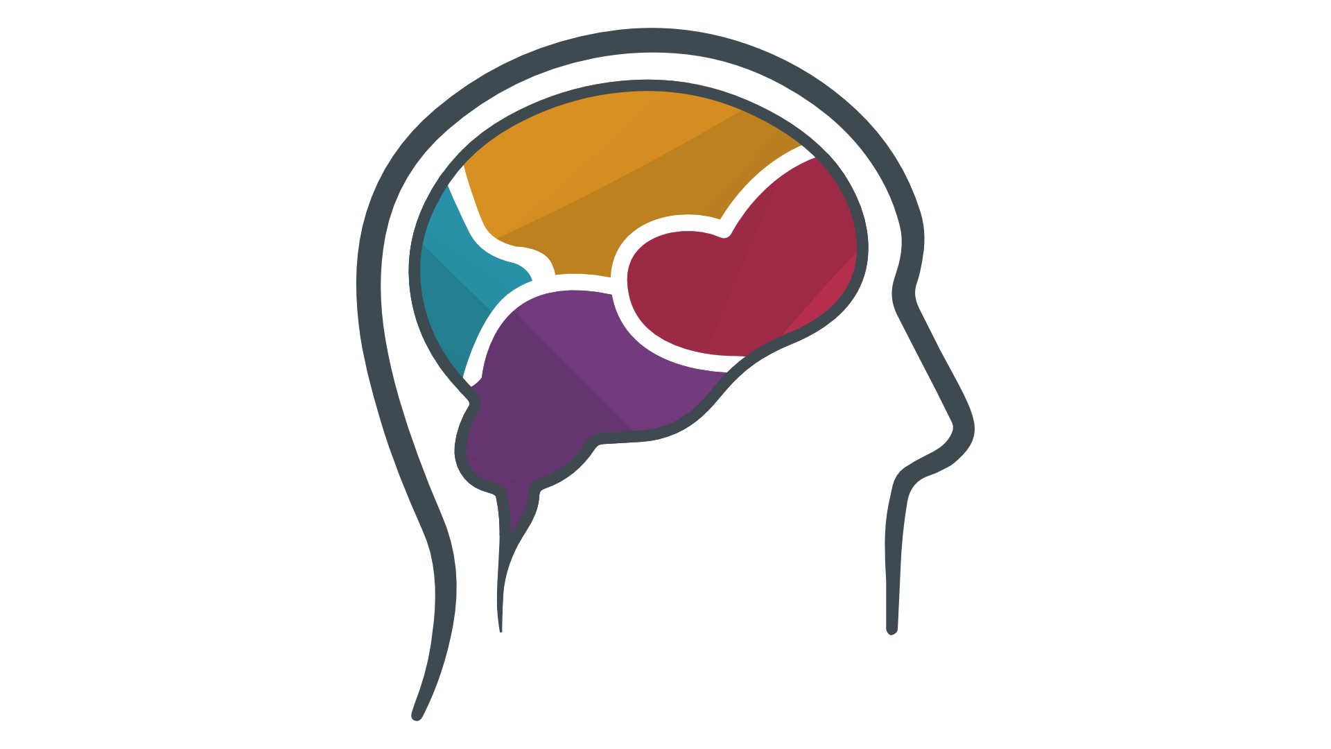 Logo FullMind: profilo di una testa con aree colorate